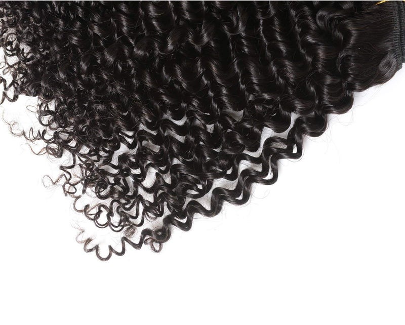 Luxnovolex Curly Bundles Human Hair Brazilian Kinky Curly Virgin Hair 18 inch 3 Bundles 9A Grade Unprocessed Remy Virgin Curly Human Hair Weave Extensions with Natural Black Color - Image 5
